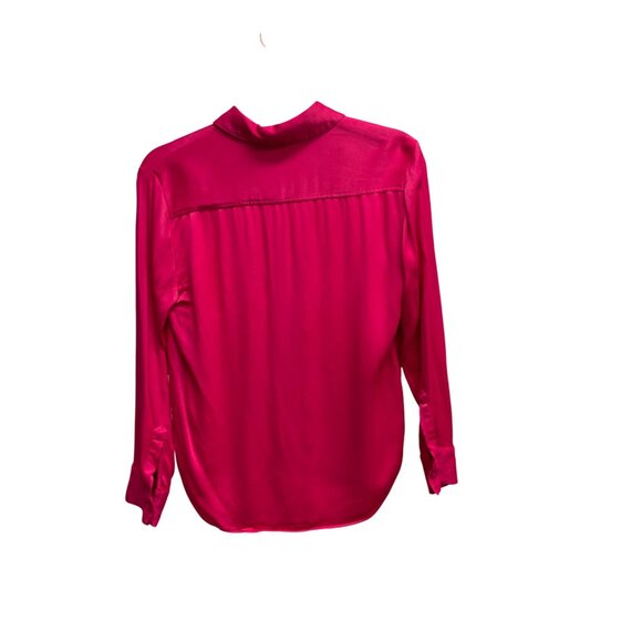 Zara Fuchsia Satin Effect Blouse - Picture 4 of 4